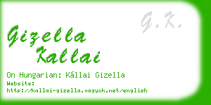 gizella kallai business card