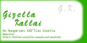 gizella kallai business card